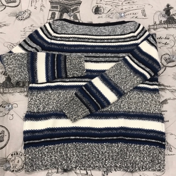 Vince Textured Stripe Wool Blend Pullover - Picture 4 of 7